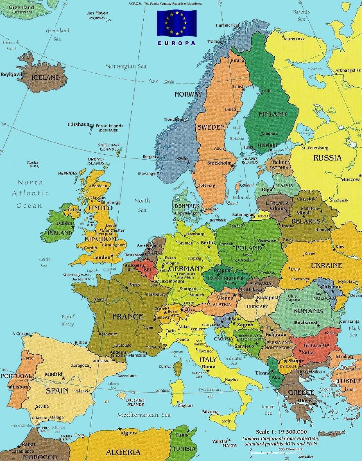 지도에서 부다페스트의 유럽