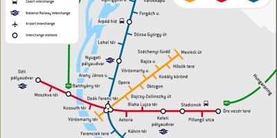 Metro 지도 헝가리 부다페스트